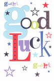 A radiant good luck card, inspired by the cheerful diversity of Bayswater, unfolds in a sweep of playful fonts and joyful hues. Oversized pastel-blue letters nestle among deep reds, mossy greens, and royal purples, each one thoughtfully chosen to reflect the creativity found in local artist studios. The crisp, bright white background is animated by scattered stars-navy, lilac, zesty lime-dancing across the card like city lights shimmering after dusk on Queensway. The surface is pleasingly smooth, inviting the sender and recipient alike to connect through its tactile quality. The spirit of hope and encouragement seems to leap from the card, perfectly suited to mark fresh starts-whether a move into a new flat, a big exam, or a new career around Hyde Park. Like a personalised bouquet from Bayswater Florist, it embodies the simple magic of cheering on someone special with genuine warmth and belief.